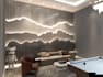 erect 3d billiard room setup,snooker table,minimalist interior rendering,mancave