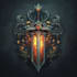 do medieval fantasy game, rpg, mmo game logo