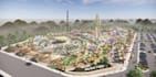 produce amusement park concept, site plan layout, digital entertainment renders