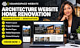 build squarespace architecture website home renovation design studio website