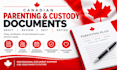 draft canadian parenting and custody documents
