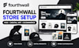 setup fourthwall pod and digital art shop, create products and optimize sales
