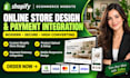 design shopify ecommerce website online payment integration website