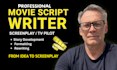 write movie script screenplay screenwriting film script comedy script stage play