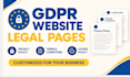 write gdpr privacy policy terms and conditions  cookie policy website content