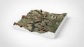 create 3d terrain model , relief map, topographic map landscape and environment