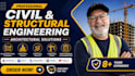 do civil and structural engineering design, architectural plan, mep in autocad