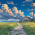 draw anime background, landscape illustrations