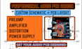 design professional audio pcb, preamp, amplifier, distortion and power supply
