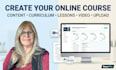 write online course content, course curriculum, lessons and course design