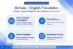 accurately translate sinhala to english and english to sinhala human tran