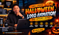 create halloween logo animation and spooky intro