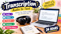 transcribe audio and video