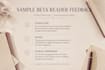 beta read your fiction manuscript