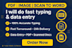 type documents,convert pdf to word,fast data entry and retyping