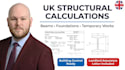 provide UK structural calculations for beams, foundations, and propping beams