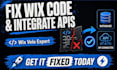 integrate third party api into wix website database fix wix code, and wix velo