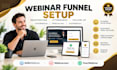 setup webinar funnel on gotowebinar systeme io webinarjam and everwebinar