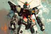 make gundam character illustration and robot art