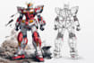 make gundam character illustration
