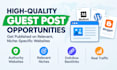 do guest blogging outreach and build quality backlinks