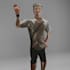 psx style 3d character modeling, texturing animation