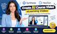 create ai course video elearning video with synthesia heygen ai presenter