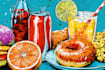 draw a food pop art illustration