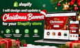 design and update a christmas banner for your shopify store