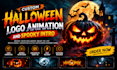 create halloween horror logo animation and spooky intro