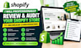 professionally review and audit your shopify store to increase conversions