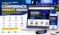 design a conference event website with ticket booking and registration