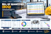 provide construction planning, boq, construction estimation, building takeoff