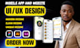 do ui ux design, mobile app design, design app screenshot for app and play store