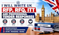 write UK rfp rfq itt and professional tender responses