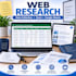do accurate data entry, copy paste and web research