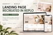 recreate your shopify landing page in replo