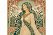 draw illustrations in art nouveau style