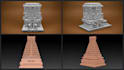 sculpt highly detailed 3d architecture and temple 3d models