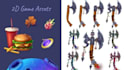 create a pokemon style sprite sheet, pixel art sprites, prop and 2d game assets
