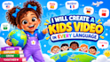 create 3d kids learning videos in all languages
