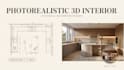 do realistic 3d kitchen design, interior rendering and cabinet remodel