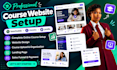 setup teachable course website thinkific podia online course upload udemy video