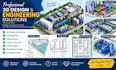 do 3d design, drainage plan, piping layout, layout, hvac, mechanical, drainage
