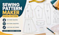 create digital pattern sewing pattern design for clothing bag fashion tech pack