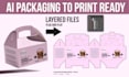 vectorize ai generated packaging to editable print ready dieline
