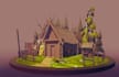 game map, stylized environment, 3d map, level design, game assets, low poly 3d