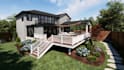 create backyard landscape rendering, deck design and real estate 3d site plan