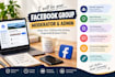 be your facebook group admin or community manager