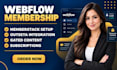 webflow membership website with memberstack and outseta